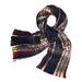 New Tory Burch Women's Brushed Shetland Plaid Merino Wool Rectangle Scarf (Navy Blue/Multi)