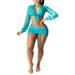 RUEWEY Women 2 Piece Bikini Cover Up Dress Sheer Mesh Crop Top Ruched Skirt Beachwear