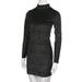 Women Sequined Long Sleeve Tassel Bodycon Party Club Turtleneck Skinny Casual Sexy Club Dress