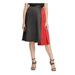 DKNY Womens Black Color Block Midi A-Line Skirt Size 4