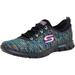 Skechers Women Glider Deep Space Sneaker, Black/Black/Multi, 8.5 M US