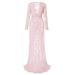 Women See Through Lace Pregnant Maternity Photography Gown Full Length Photo Shoot Gown