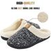 JosLiki Women's Cozy Memory Foam Slippers Fuzzy Wool-Like Plush Fleece Lined House Shoes w/Indoor, Outdoor Anti-Skid Rubber Sole