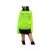 Women Fashion Letter Print Hoodie Autumn Hip Hop Streetwear Hooded Pullover Ladies Green Sweatshirt