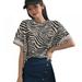 Hazel Tech Zebra Pattern Loose And Thin Short-sleeved T-shirt Women Print Casual Short Sleeve Tee Shirt Tops