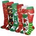 Sumona 6 Pairs Women Christmas Holidays Festive Fancy Design Knee High Socks