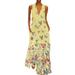 UKAP Maxi Dresses for Women V Neck Butterfly Printed Long Dress With Pockets Summer Beach Kaftan Sundress Ladies Fashion Loose Holiday Dress