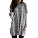 Avamo Womens Longline Tunic Tops Polka Dot Print T Shirt Casual Baggy Loose Pullover Tee Shirts Pajamas Top