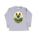 Inktastic Bee Happy with Cute Cat in Flowers Tween Long Sleeve T-Shirt Unisex Heather Grey M