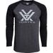 Vortex Optics Men's Raglan Core Logo Long Sleeve Shirts, Charcoal Heather, Large