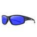 CURY PROTECH Polarized Sunglasses for Men Women Baseball Running Cycling Fishing Driving Golf Lightweight Rectangular Frame (Dark Blue, 63)