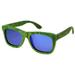 Slater S101bl Sunglasses, Green Frame, Blue Lens