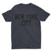 Men's New York City Tee (Dark Heather/Black, 6XL)