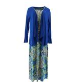 Carole Hochman Abstract Hydrangea Maxi Dress Set A273581