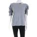 Pre-ownedSurface to Air Womens Ruched Short Sleeve Jersey Blouse Gray Size 2
