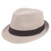 Spftem Men Summer Beach Sun Hat Jazz Hard Fedora Panama Fedora Hat Gangster Cap