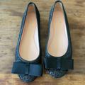 Kate Spade Shoes | Kate Spade Crystal Black Satin Bow Ballet Shoes 6 | Color: Black | Size: 6