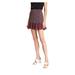 MICHAEL KORS Womens Purple Flounce Geometric Mini A-Line Skirt Size 16