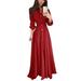 Women's Long Sleeve Button Down Casual Party Shirts Maxi Dress Plus Size