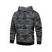 CVLIFE Men's Fuzzy Pullover Camo Hooded Sweatshirt with Sherpa Lining Ribbed Cuffs Drawstring Thicken Warm Fleece Jacket