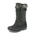 DREAM PAIRS Ankle Snow Boots Boys Girls Winter Warm Lace Up Waterproof Boots Shoes KRIVER-1 BLACK/GREY Size 13
