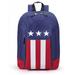 US Flag Backpack Patriot Student Bookbag Simple Laptop Tablet Backpacks American Travel Daypack USA School bag Navy/Red/White