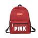 Chinatera Casual Student School Bags Letters Shoulder Nylon Travel Backpacks (Red)