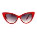 SA106 Womens Classic Gothic Mod Cat Eye Sunglasses Red