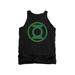 DC Comics Green Lantern Large Classic Logo Black Adult Tank Top Shirt