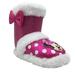 Disney Minnie Mouse Cozy Faux Fur Lined Slipper Bootie (Toddler Girls)