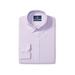 BUTTONED DOWN Men's Tailored Fit Button-Collar Pattern Non-Iron Dress Shirt, Purple Mini Houndstooth, 17" Neck 34" Sleeve