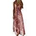 VEAREAR summer dress Polyester Floral Print Large Swing Plus Size Pink,Maternity,Maxi,Plus size,Beach,party