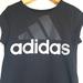 Adidas Shirts & Tops | Adidas Girls Logo Top Black And Silver Size 10 | Color: Black | Size: Girls 10 -12