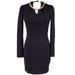 Cals Classic Evening Cocktail Necklace Cutout Bodycon Long Sleeve Formal Dress