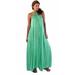 Ingear Womens Sweater Knit Halter Tent Long Maxi Dress Cover Up (Large/X-Large, Green)