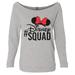 Women's Cute Minnie Mouse "#Disney Squad" Sweat Shirt - Disney World Gift, Heather Grey, X-Large