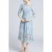 Women Scoop Neck 3/4 Sleeve Lace Dress