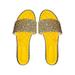 UKAP Diamante Sliders Embellished Mules Slip On Slippers Glitter Comfy Shoes Womens