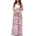 Colisha Summer Pregnancy Dress For Women High Waist Sleeveless Color Block Maternity Nursing Dresses Summer Casual Loose Long Maxi Dress