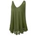 Swing Lace Flowy Tank Top for Women V Neck Cami Vest T Shirt Sleeve Lace Trim V Neck A-Line Tunic Blouse Tops