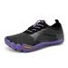 Nortiv8 Kids Girls Boys Water Shoes Barefoot Quick-Dry Shoes Outdoor Beach Water Sports Water Shoes Aqua-K1 Black/Grey/Purple Size 12