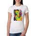 Colorful Woman Marilyn Monroe Pop Culture Womens Slim Fit Junior Tee, White, X-Large