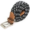 Anchor21 Braid Belts For Men Elastic Stretch Fabric Woven Multicolored Web Belt Oneida 2XL