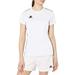 adidas Women's Core 18 AEROREADY Primegreen Regular Fit Soccer Short Sleeve Jersey White/Black, Medium