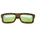 Burrow S118GY Sunglasses, Brown Frame, Green Lens