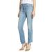 7 For All Mankind Edie High Waist Crop Straight Jeans Blue