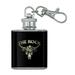 WWE The Rock Brahma Bull Stainless Steel 1oz Mini Flask Key Chain