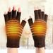 Mgaxyff Heated Gloves, 1 Pair 5V USB Winter Warm Heating Gloves Men Women Heated Half Finger Mittens, Heating Mittens