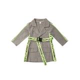 Kids Baby Girl Spring Autumn Blazer Jacket Coat Wind Proof Jacket Outerwear Clothes with Belt