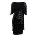 Calvin Klein Women's High-Low Popover Sequined Dress